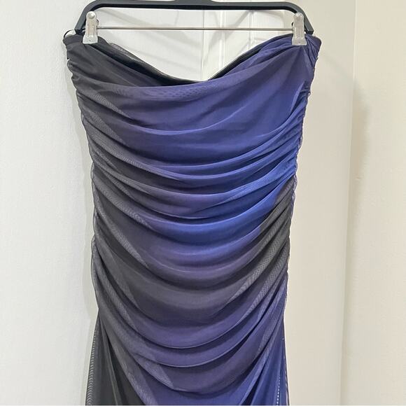Zara STRAPLESS PRINTED TULLE DRESS Size Extra Large XL - Picture 15 of 16